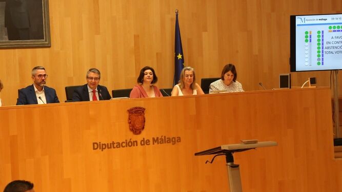 Un pleno en la Diputación de Málaga.