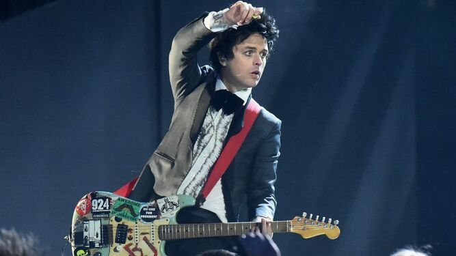 Billie Joe Armstrong de Green Day, durante un concierto reciente.