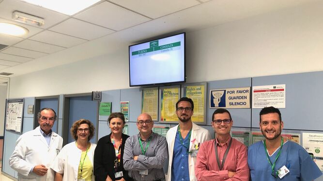 Responsables del equipo TIC Málaga y del servicio de Urgencias del Hospital Clínico.