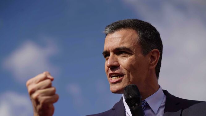 Sánchez, durante un acto de campaña este miércoles en Córdoba,