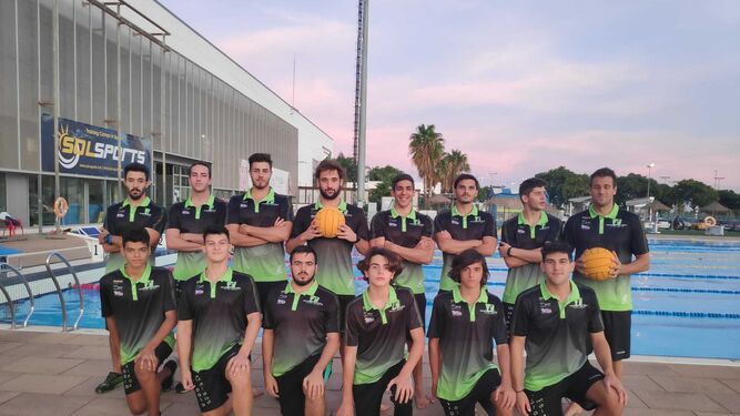 Jugadores del Waterpolo Málaga.