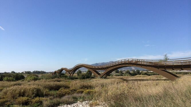 Recreación de cómo será la pasarela del río Guadalhorce