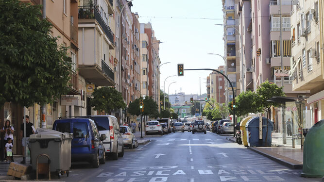 Una calle de la barriada Bailén-Miraflores.