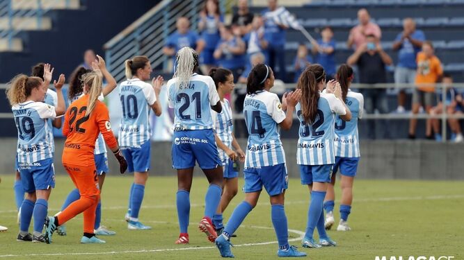 Jugadoras del Málaga Femenino, tras un partido.