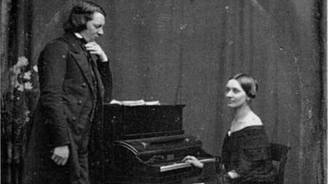 Robert y Clara Schumann en 1850