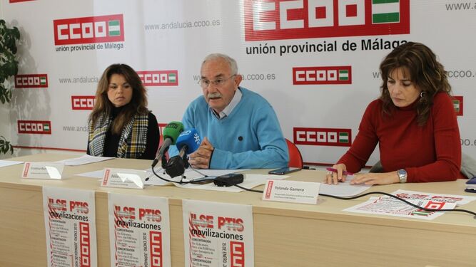 Cristina Ramírez, Félix Martín y Yolanda Gamero, este jueves en rueda de prensa.