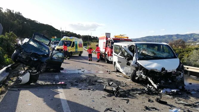 Accidente de tráfico ocurrido en Vélez-Málaga