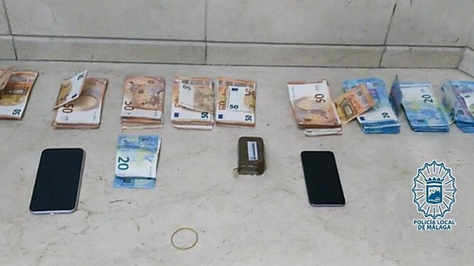 Dinero intervenido por la Policía Local de Málaga
