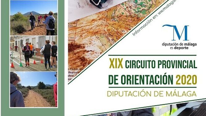 Cartel promocional del XIX Circuito Provincial de Orientación de la Diputación de Málaga
