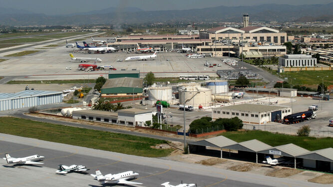 Vista aérea del aeropuerto de Málaga
