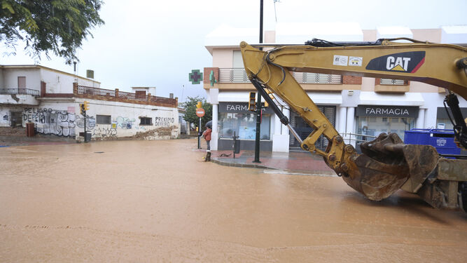Calles inundadas de Campanillas.