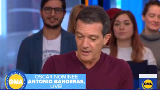 Antonio Banderas en el programa 'Good Morning America'.