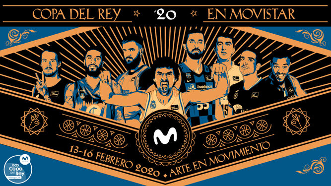 Cartel de la Copa del Rey de Málaga de Movistar.