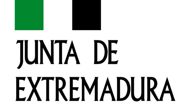 Junta de Extremadura: En este caso lleva su bandera. Puede verse con las franjas en horizontal o en vertical.