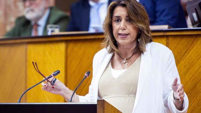 Susana Díaz, en el Parlamento.