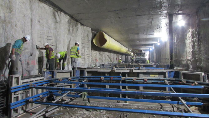 Imagen de archivo de los trabajos de excavación del túnel del Metro en la Alameda.