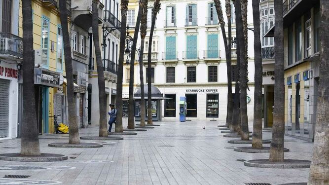 Comercios cerrados en el centro de Málaga