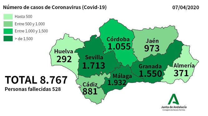 Mapa del coronavirus.