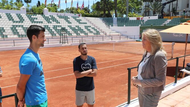 Cónclave en Marbella entre Djokovic y la alcadesa Ángeles Muñoz