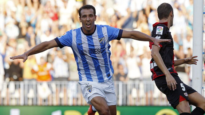 El Málaga CF recupera show de Portillo y el hat-trick de El Hamdaoui