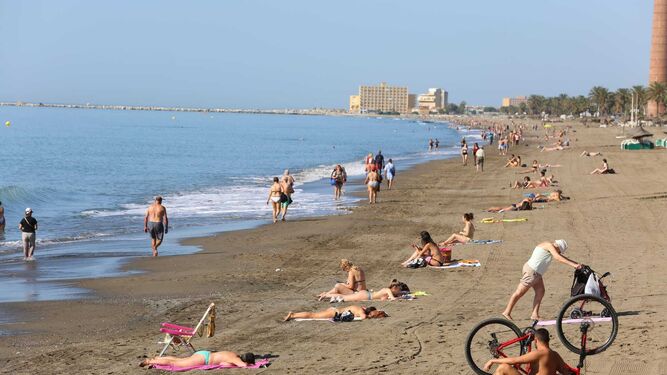 Playa de la Misericordia, en Málaga capital, en fase 2.