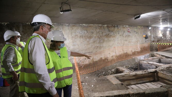 Fotos de la visita a las obras del Metro de M&aacute;laga.