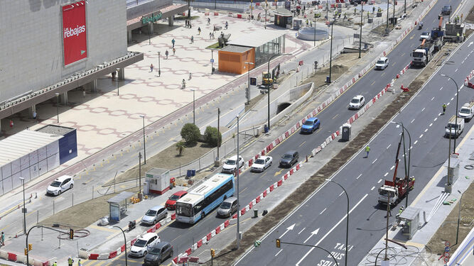 Fotos de la reurbanizaci&oacute;n del Metro de M&aacute;laga, a vista de p&aacute;jaro.