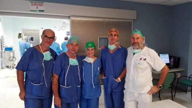 El equipo del Hospital Clínico de Málaga que ha logrado la primera donación pulmonar de un donante en parada cardio-respiratoria controlada.