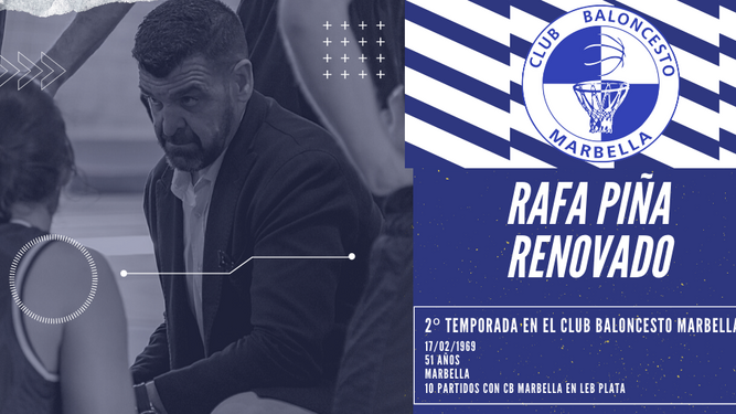 Rafa Piña, entrenador del CB Marbella.