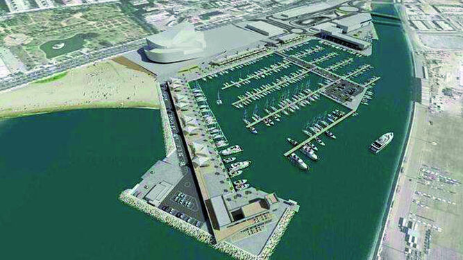 Diseño del puerto deportivo de San Andrés.
