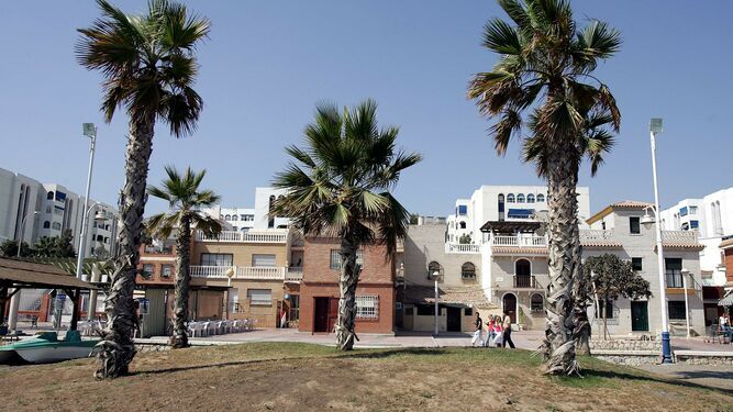 Casas junto a la playa de El Dedo, en Málaga capital.