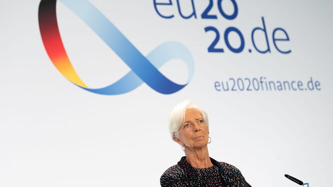 La presidenta del Banco Central Europeo, Christine Lagarde, en Berlín, ayer .