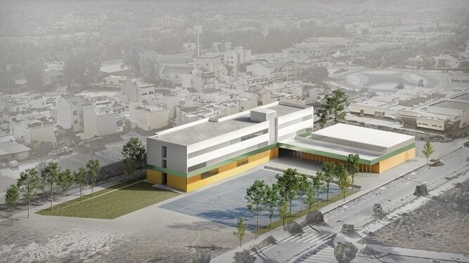 Infografía del diseño arquitectónico del nuevo instituto en La Azucarera.