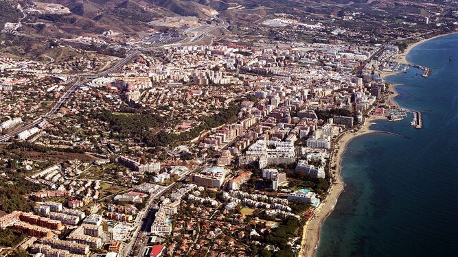 Vista aérea del término municipal de Marbella.