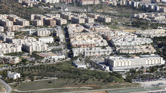Vista aérea de la zona donde se pretende ejecutar la residencia de estudiantes.