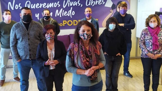 La nueva ejecutiva de Podemos en Málaga.