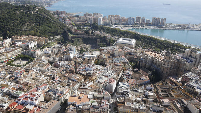 Vista del Centro histórico de Málaga.