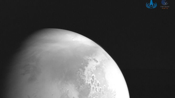 Imagen de Marte tomada por la sonda china Tianwen-1.