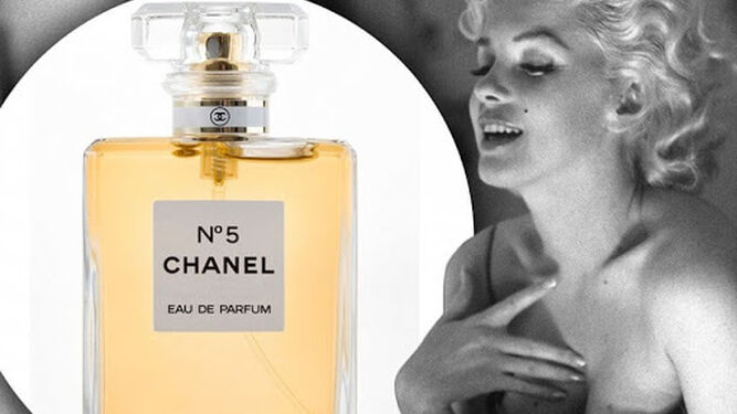 El perfume Chanel Nº5, con la famosa Marilyn Monroe.