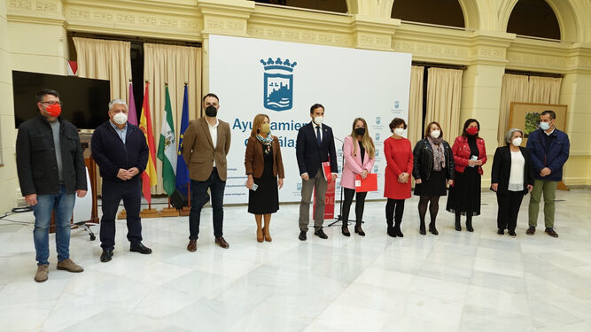 Interantes del grupo municipal del PSOE en el Ayuntamiento de Málaga.