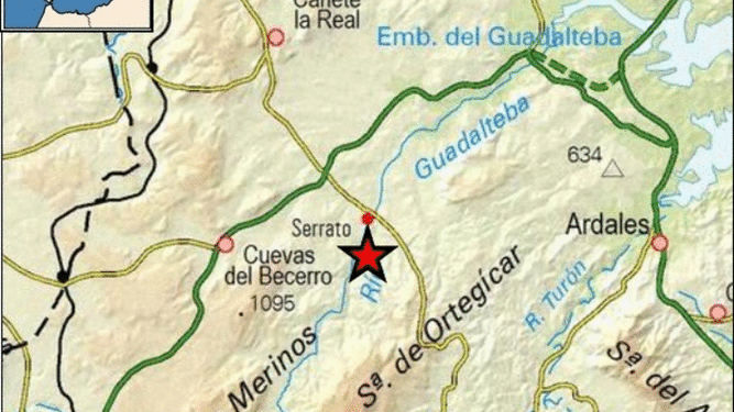 Terremoto en Málaga, con epicentro en Serrato.