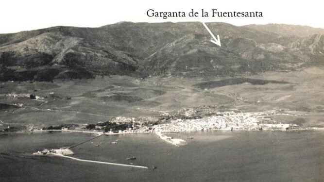 Vista aérea de Algeciras en los años 40.