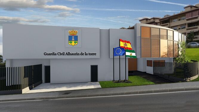 La recreación de las nuevas instalaciones de la Guardia Civil.