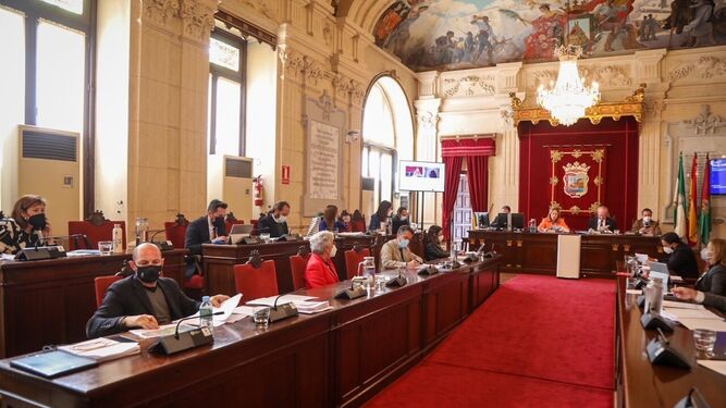 El Pleno celebrado en el Ayuntamiento.