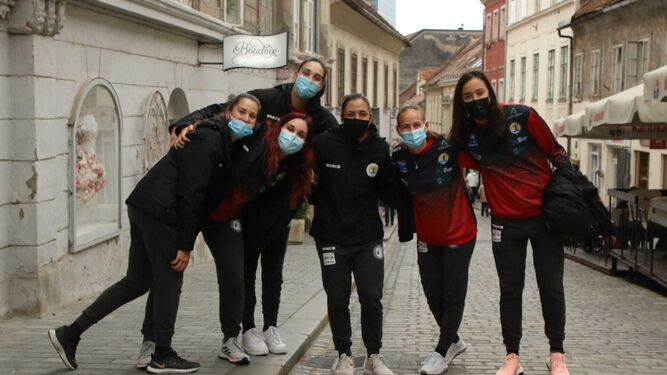 Las jugadoras del Rincón, en Zagreb.