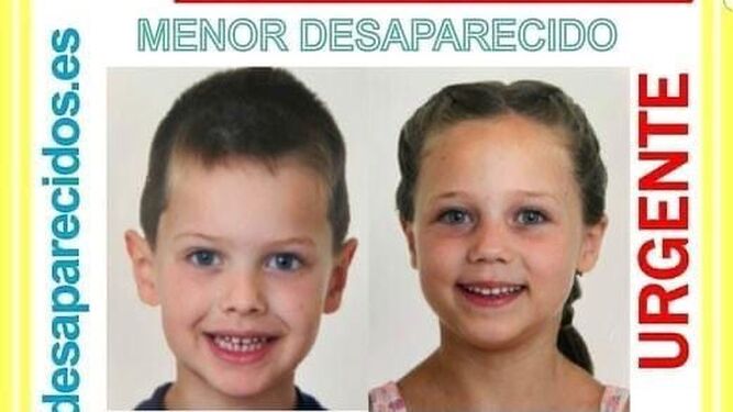 Imagen de los dos menores difundidos por SOS desaparecidos.