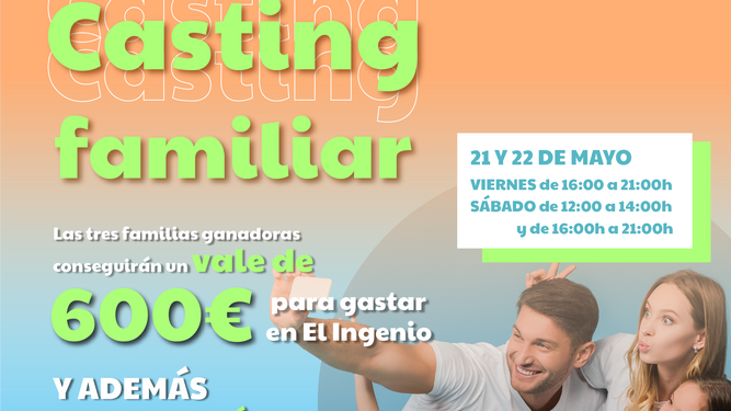 Casting: El centro comercial El Ingenio busca a tres familias para sus próximas campañas
