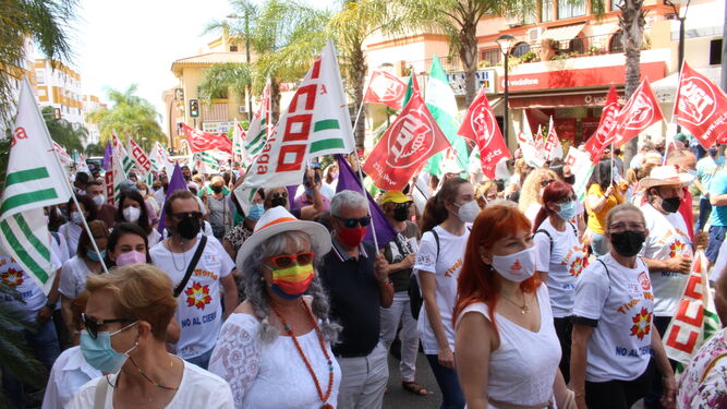 Manifestación en defensa de la continuidad de Tívoli.