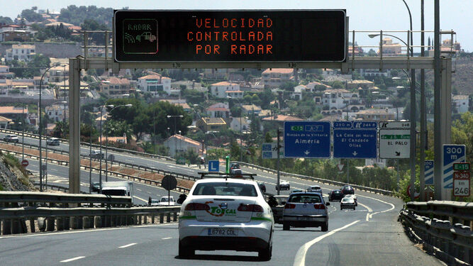 Imagen de la ronda este de Málaga, donde se encuentra el radar que más multas puso el año pasado.