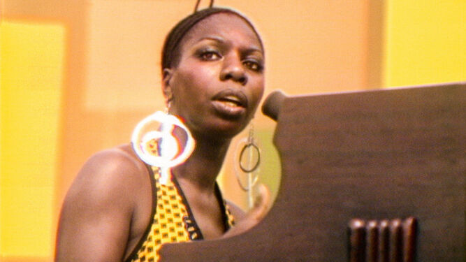 Nina Simone en un momento de su actuación en el Harlem Cultural Festival de 1969.